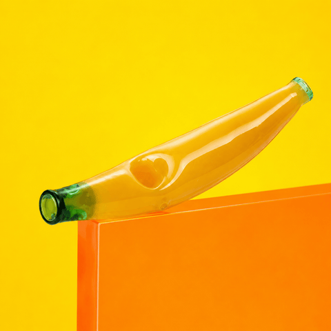 Dokha Glass Banana Shape Smoking Pipe 13cm | Shisha Glass