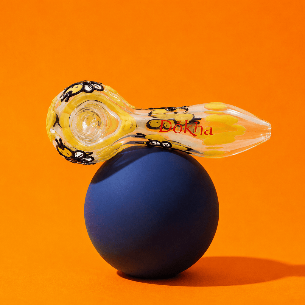Dokha Glass Honeybee Smoking Pipe 10.5cm | Shisha Glass