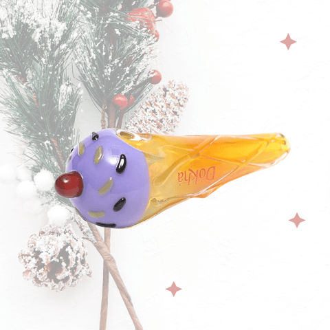 Dokha Glass Ice Cream Spoon Pipe 13.5cm | Shisha Glass