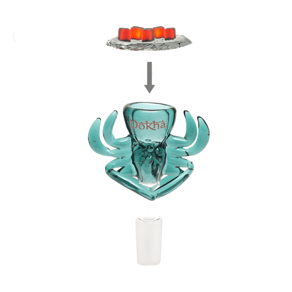 Dokha Glass Spider Shisha Bowl 14mm | Shisha Glass