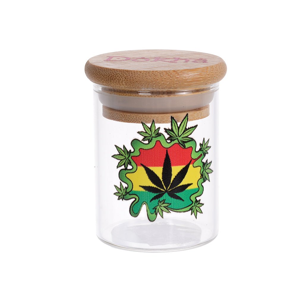 Dokha Glass Storage Jar with Wood Lid 6.8cm | Shisha Glass