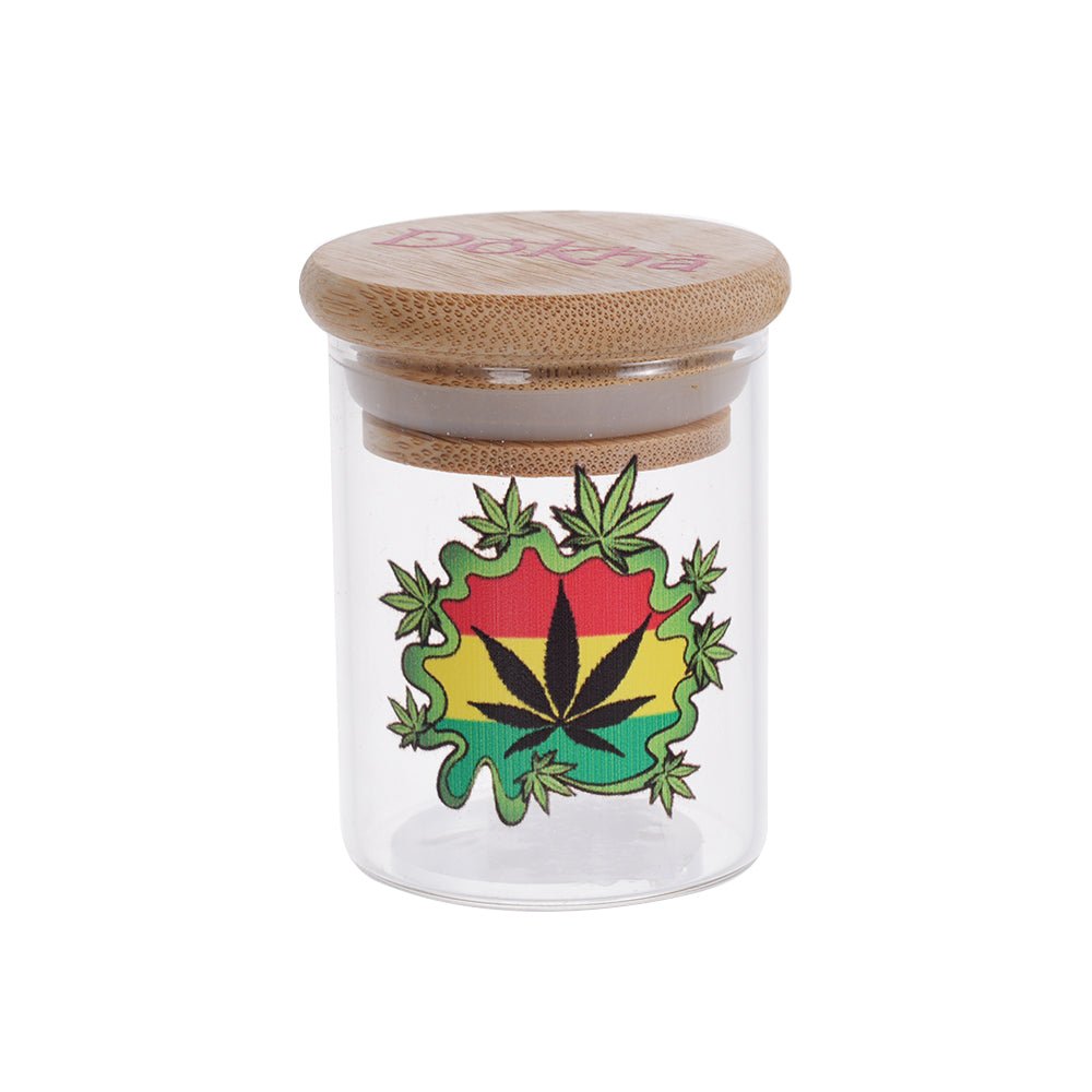Dokha Glass Storage Jar with Wood Lid 6.8cm | Shisha Glass