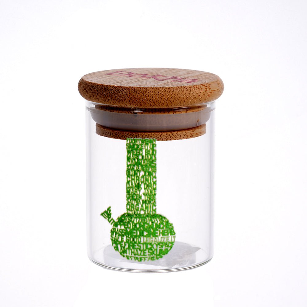 Dokha Glass Storage Jar with Wood Lid 6.8cm | Shisha Glass