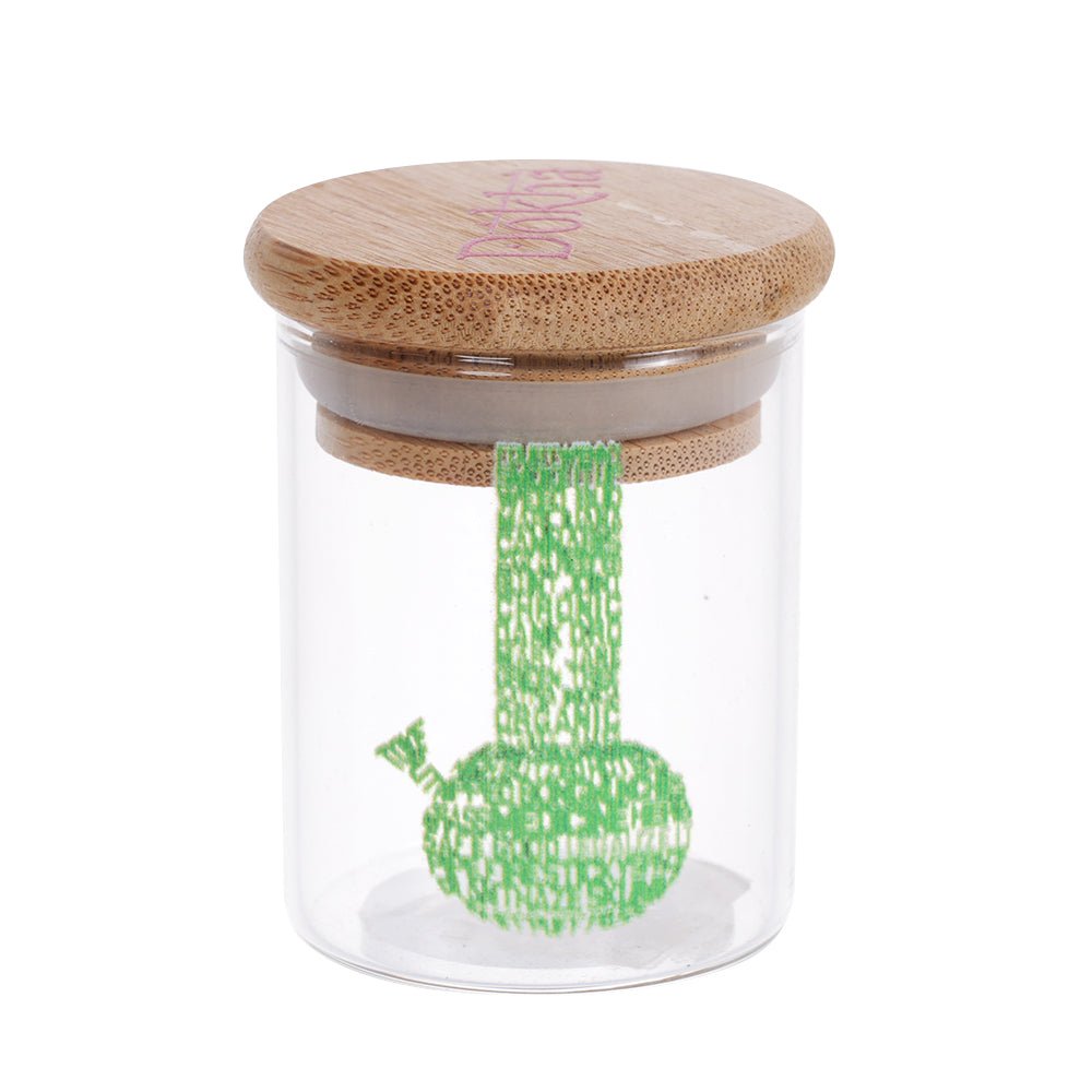 Dokha Glass Storage Jar with Wood Lid 6.8cm | Shisha Glass