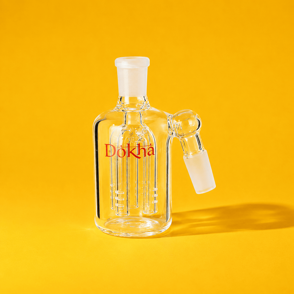 Dokha Glass UN3 Drop Down Ash Catcher Bowl Glass Pipe 14mm | Shisha Glass
