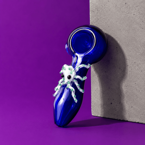 Dokha Octopus Colored Glass Smoking Pipe 10cm | Shisha Glass