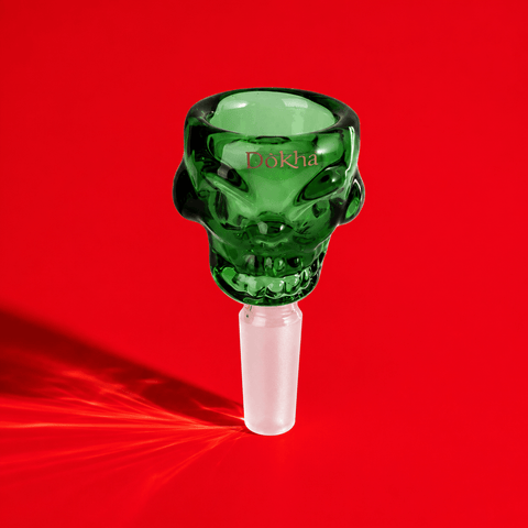 Dokha SKULL Bowl Drop Cone Glass Pipe 14mm | Shisha Glass