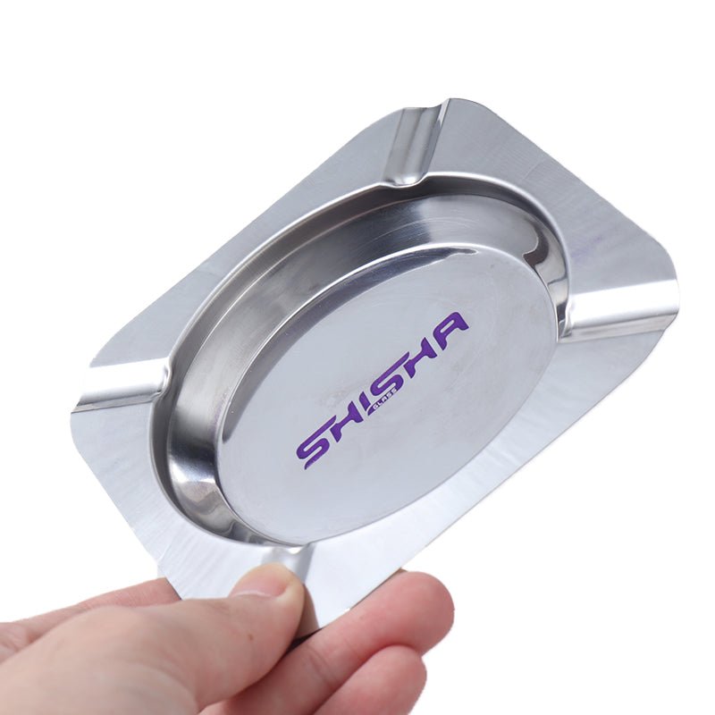 Dokha Solid Metal Ashtray with Holders | Shisha Glass
