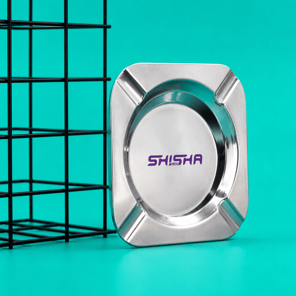 Dokha Solid Metal Ashtray with Holders | Shisha Glass
