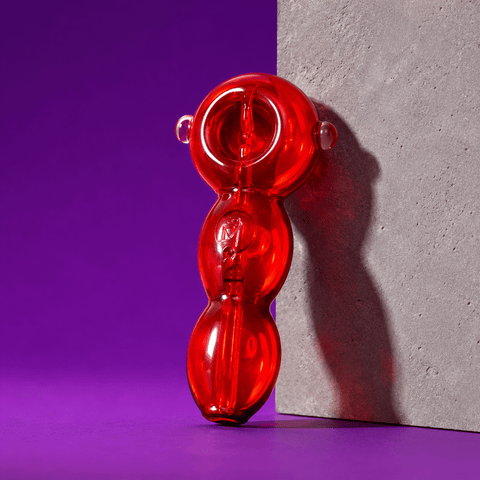 Dokha Triple Bubble Glass Smoking Pipe 10.5cm | Shisha Glass