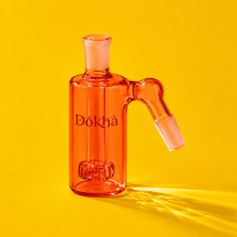 Dokha UN5 Coloured Drop Down Ash Catcher Bowl Glass Pipe 14mm | Shisha Glass