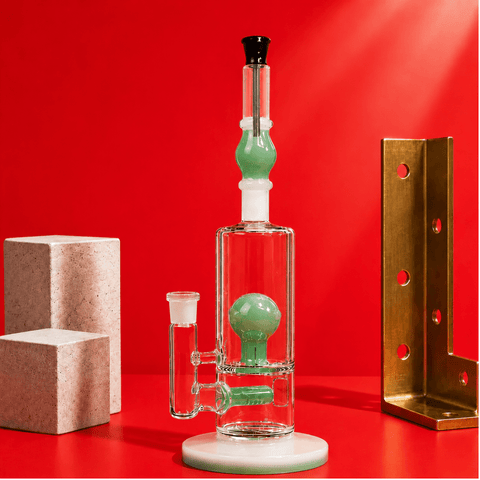 Dome & Inline Percolator Mini Glass Waterpipe 26cm | Shisha Glass