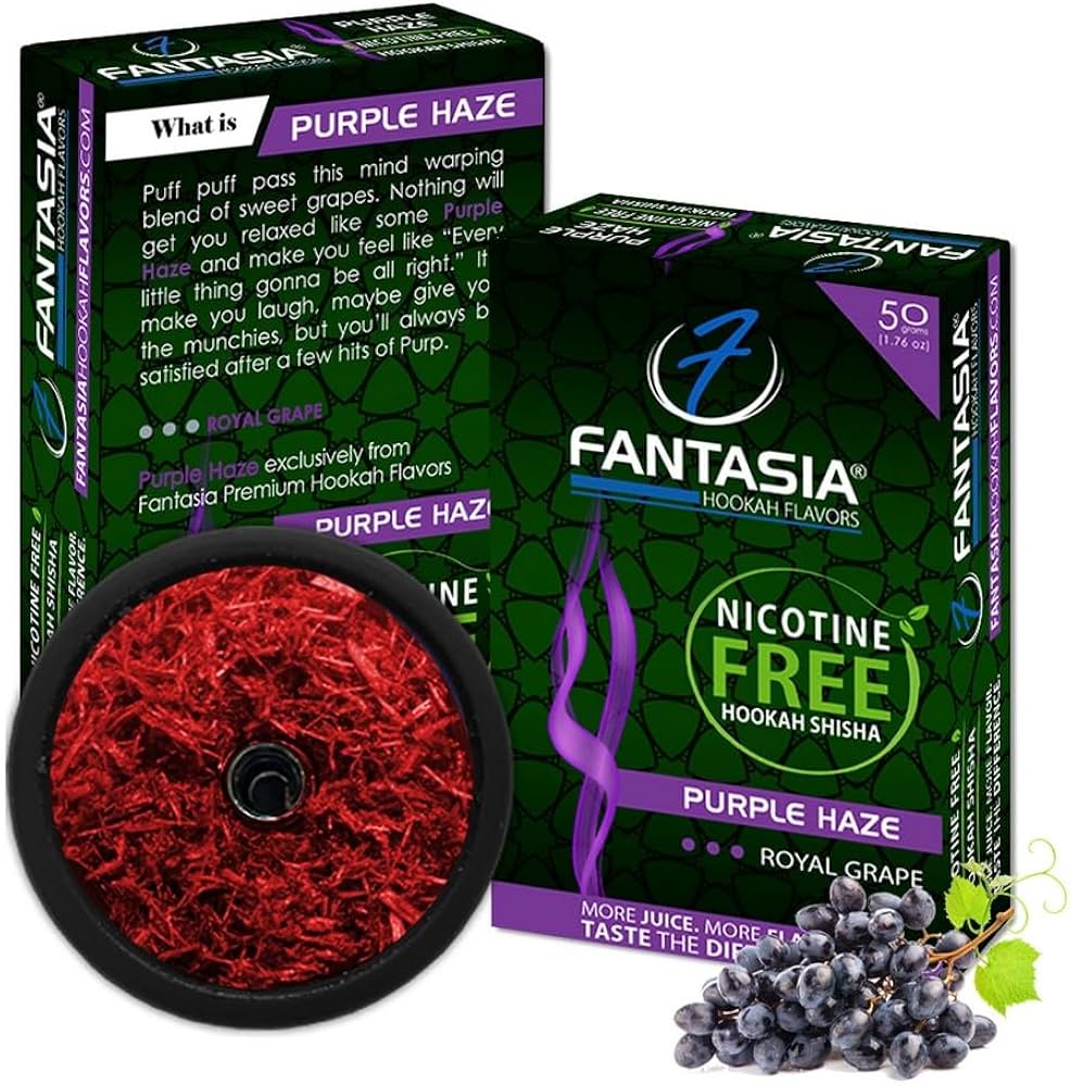 Fantasia NIC - FREE PURPLE HAZE Hookah Shisha Flavor 50g | Shisha Glass