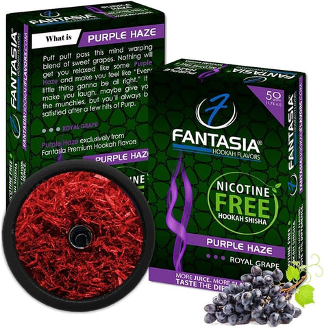 Fantasia NIC - FREE PURPLE HAZE Hookah Shisha Flavor 50g | Shisha Glass