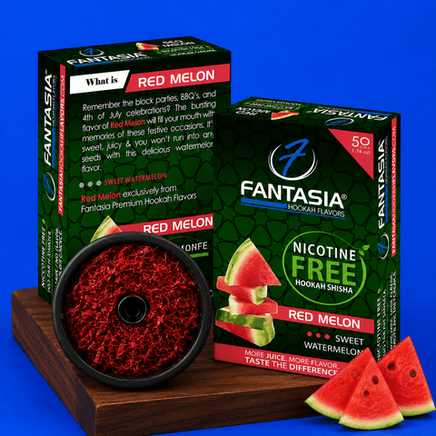 Fantasia NIC-FREE RED MELON Hookah Shisha Flavor 50g | Shisha Glass