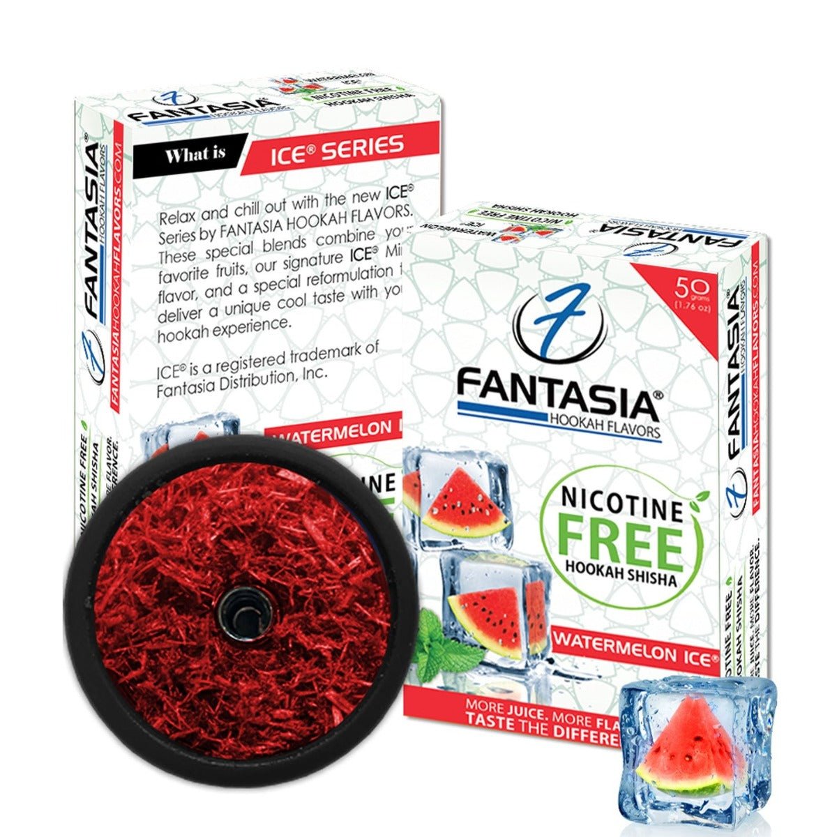 Fantasia NIC - FREE WATERMELON ICE Hookah Shisha Flavor 50g | Shisha Glass