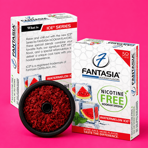 Fantasia NIC-FREE WATERMELON ICE Hookah Shisha Flavor 50g | Shisha Glass