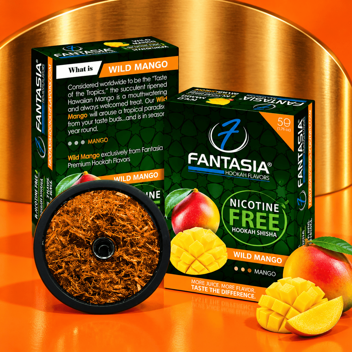 Fantasia NIC-FREE WILD MANGO Hookah Shisha Flavor 50g | Shisha Glass