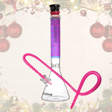 Glass Beaker Base Colorful Neck Waterpipe with Ice Catcher 41cm | Shisha Glass
