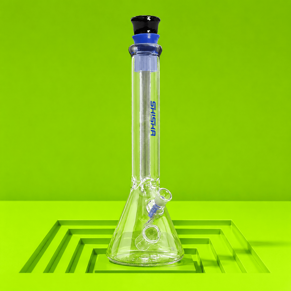 Glass Beaker Base Waterpipe With Lighter Holster and Ice Catcher 36cm | Shisha Glass