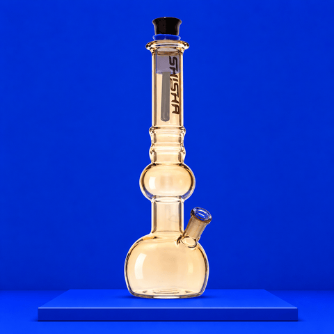 Glass Double Round Base Waterpipe 27cm | Shisha Glass