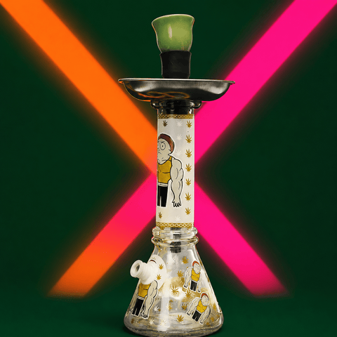 Glass Glowing in Dark Rick Beaker Base Waterpipe 20cm | Shisha Glass