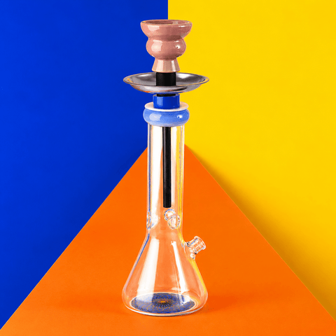 Glass Rage Spiral Pattern Bottom Beaker Base Waterpipe With Ice Catcher 25cm | Shisha Glass