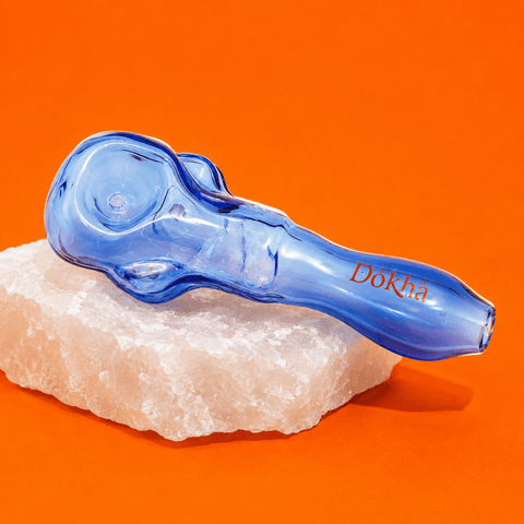 Glass Skull Face Spoon Smoking Pipe 12.5cm | Shisha Glass