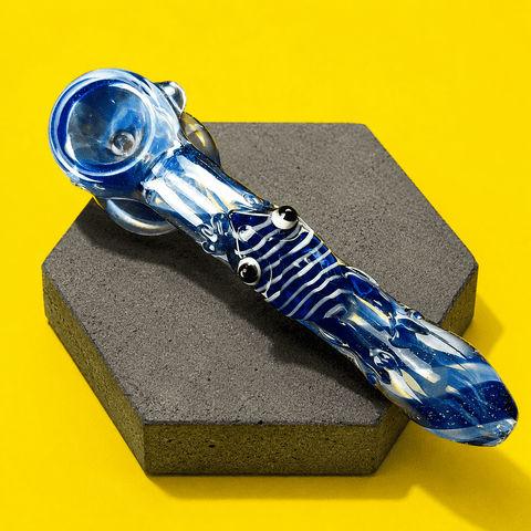 Glass Smoking Dokha Pipe With Frog | Shisha Glass