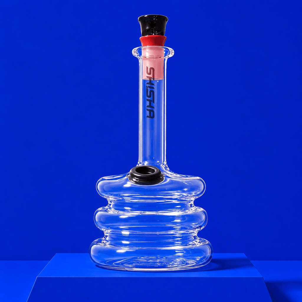 Glass Triple Round Base Mini Waterpipe 13cm | Shisha Glass