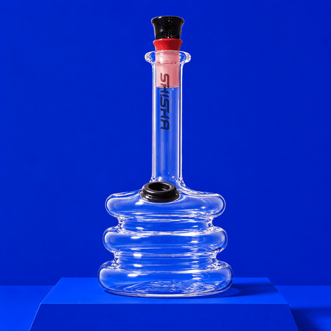 Glass Triple Round Base Mini Waterpipe 13cm | Shisha Glass