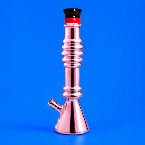 Glossy Colour Beaker Base Mini Glass Waterpipe 25cm | Shisha Glass