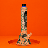 Glowing In Dark Angry Beaker Base Glass Waterpipe 32cm | Shisha Glass