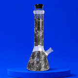 Glowing In Dark Tribal Pattern Beaker Base Glass Waterpipe 32cm | Shisha Glass
