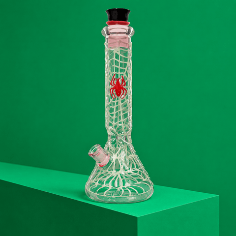 Glowing Pattern In Dark Beaker Base Glass Waterpipe 28cm | Shisha Glass