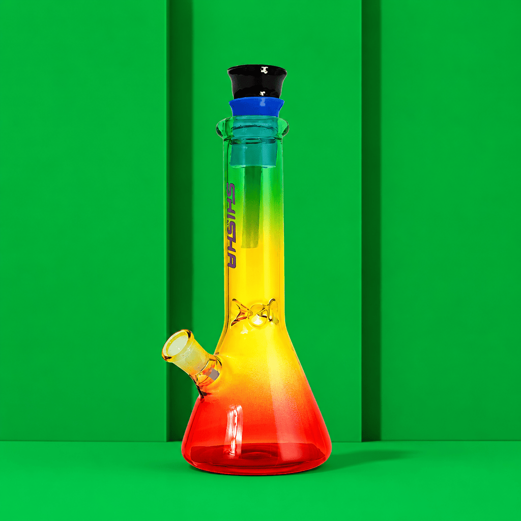 Gradient Beaker Base Glass Waterpipe With Ice Catcher 22cm | Shisha Glass