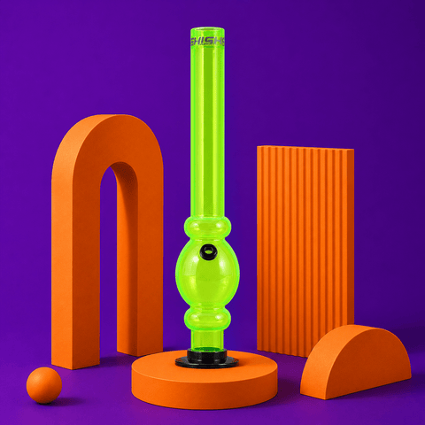 Green Acrylic and Beaker Base Waterpipe 34cm | Shisha Glass