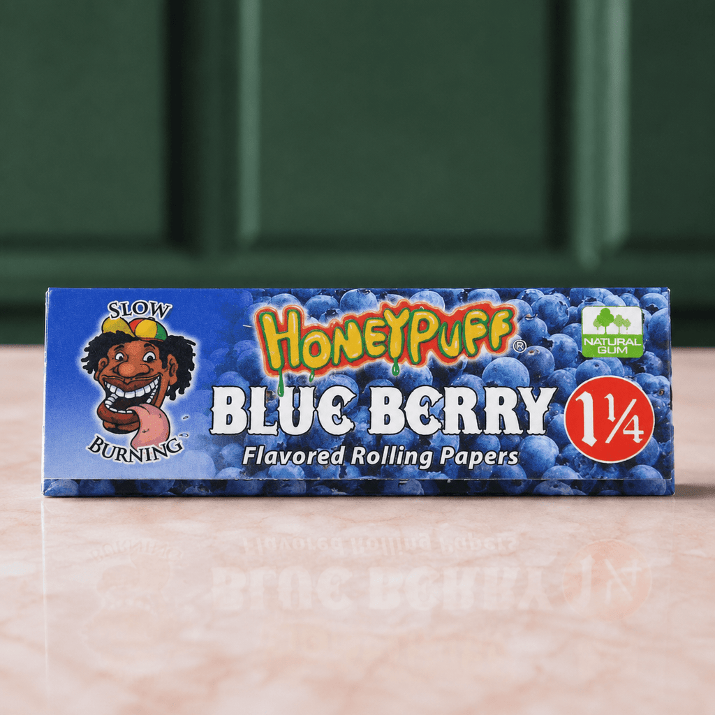 Honey Puff Extra Flavored Rolling Paper 1 1/4 - Blueberry | Shisha Glass