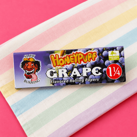 Honey Puff Extra Flavored Rolling Paper 1 1/4 - Grape | Shisha Glass