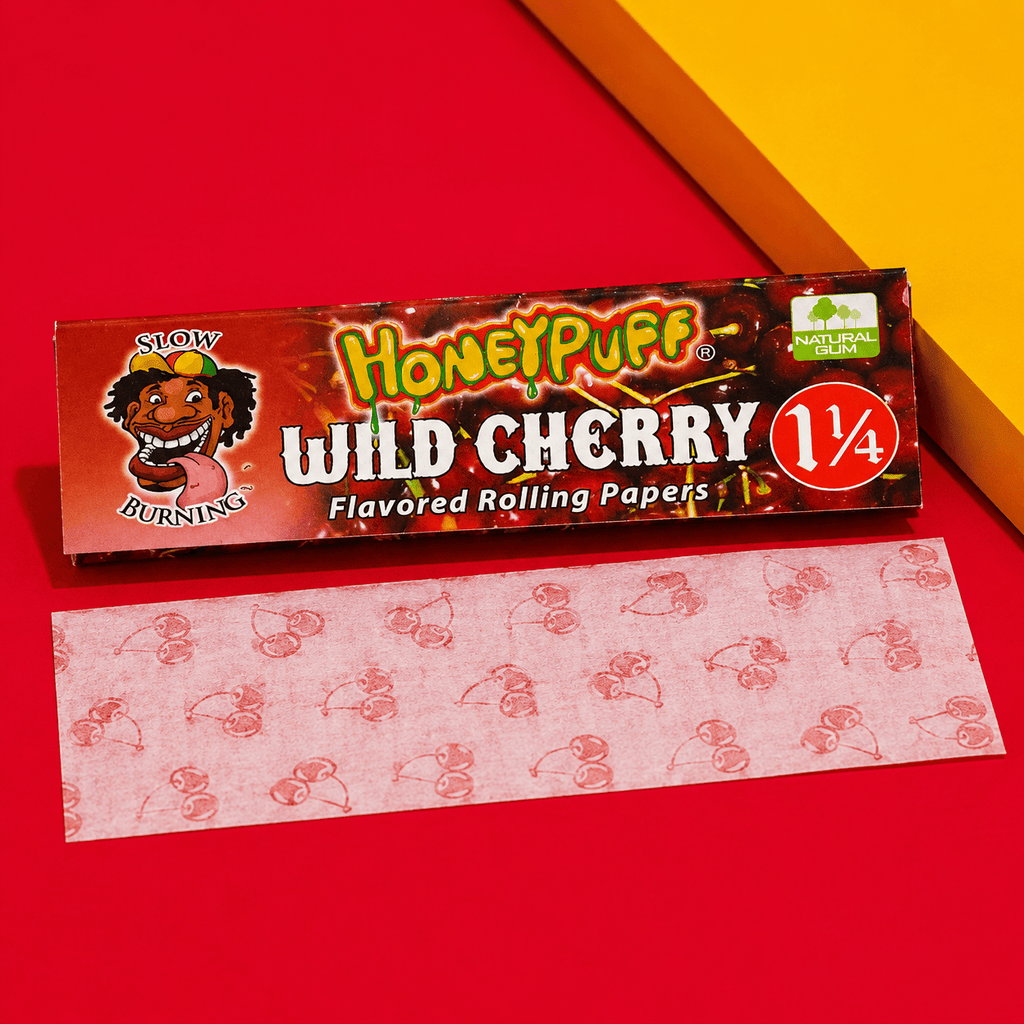Honey Puff Extra Flavored Rolling Paper 1 1/4 - Wild Cherry | Shisha Glass