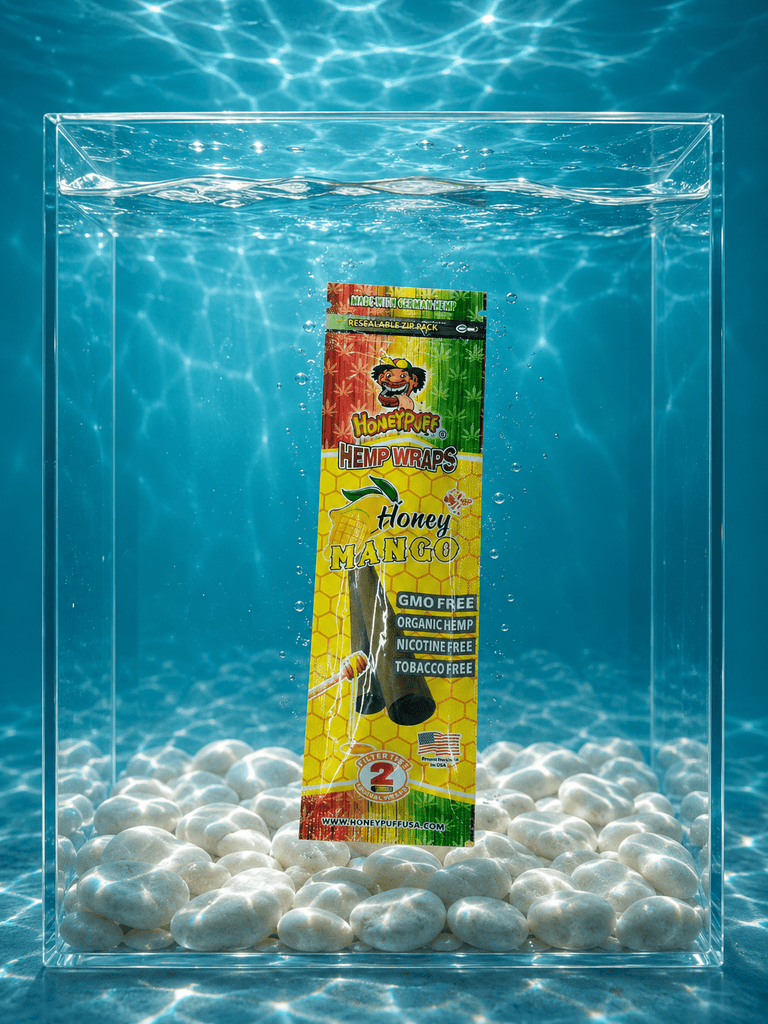 Honey Puff Natural Flavoured Hemp Wrap -Honey Mango (2pk) | Shisha Glass