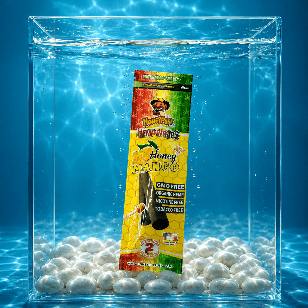 Honey Puff Natural Flavoured Hemp Wrap -Honey Mango (2pk) | Shisha Glass