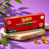 Honey Puff Organic Hemp Rolling Paper 1 1/4 + Tips | Shisha Glass