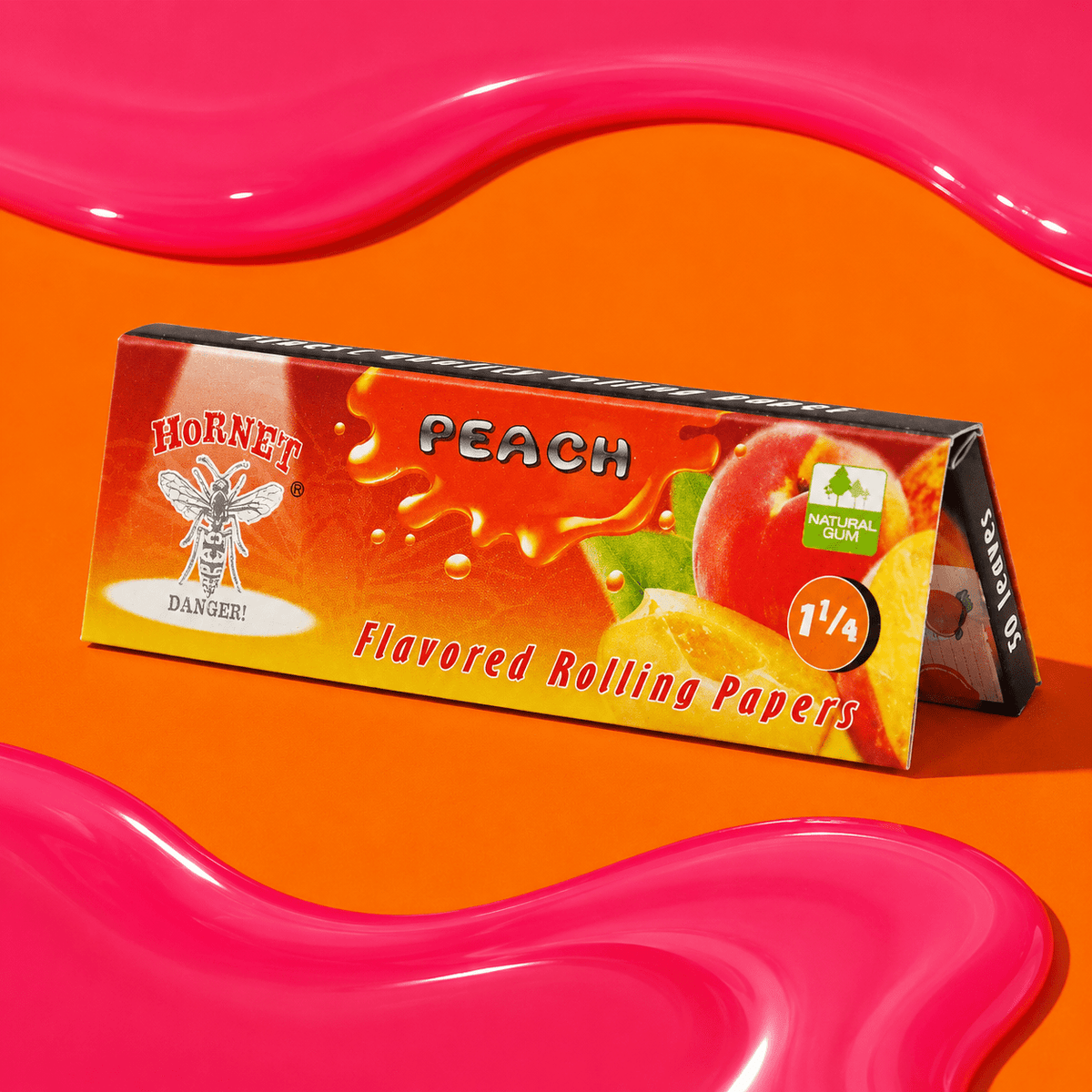 Hornet Flavored Rolling Paper 1 1/4 - Peach | Shisha Glass