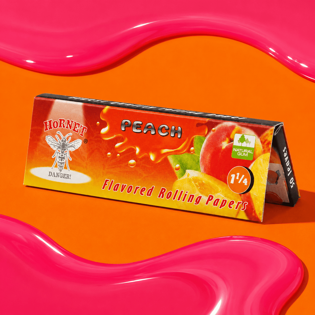 Hornet Flavored Rolling Paper 1 1/4 - Peach | Shisha Glass