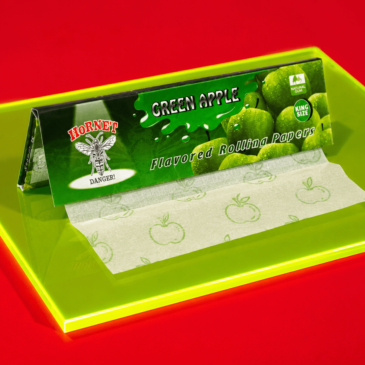Hornet Flavored Rolling Paper King Size - Green Apple | Shisha Glass