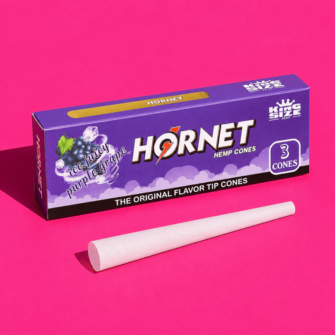 Hornet Hemp Flavor Cones Kingsize 110mm - Ice Grape | Shisha Glass