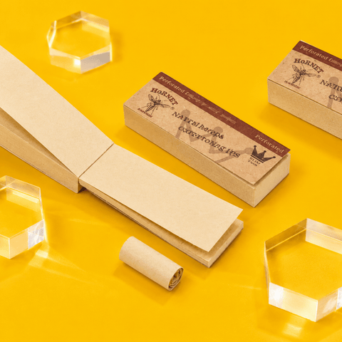 Hornet Perforated Natural Cotton Slim Rolling Paper Tips | Shisha Glass
