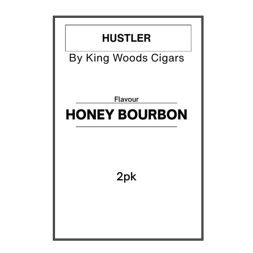 Hustler by King Woods Honey Bourbon Cigar 2pk | Shisha Glass