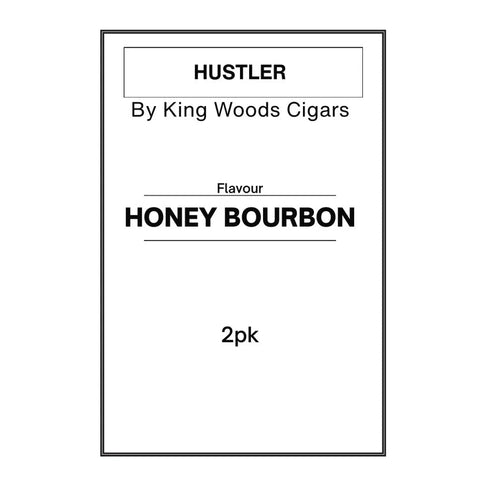 Hustler by King Woods Honey Bourbon Cigar 2pk | Shisha Glass